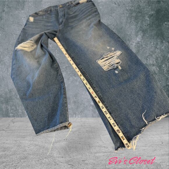 Kensie Jeans True Vintage Women's 8/29 Wide Leg Cropped Blue Denim High Rise - Picture 13 of 16